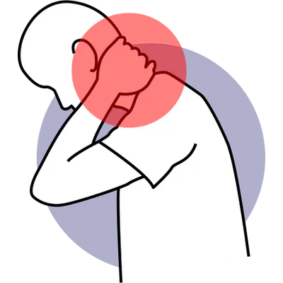 Illustration of neck tension and stiffness